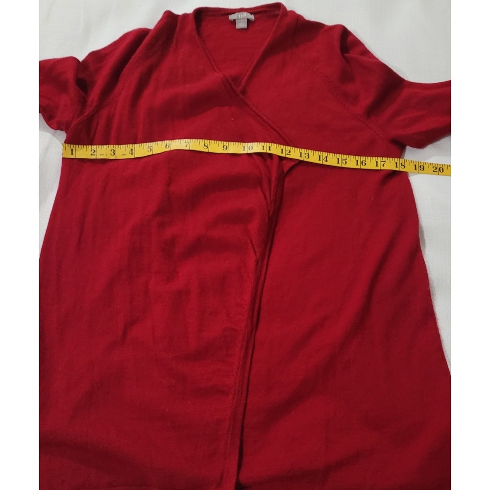 J Jill 100% Merino Wool Open Front Cardigan Sweater Classic Preppy Career Small - Picture 4 of 7